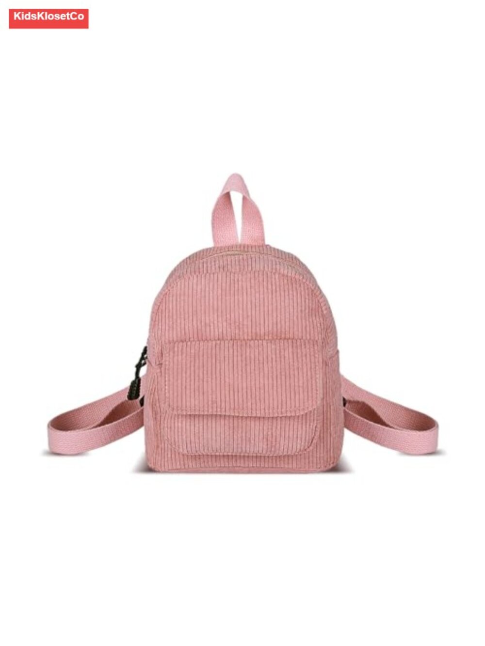 Corduroy Small Backpack Purse Mini Adjustable Strap Double Zipper Women
